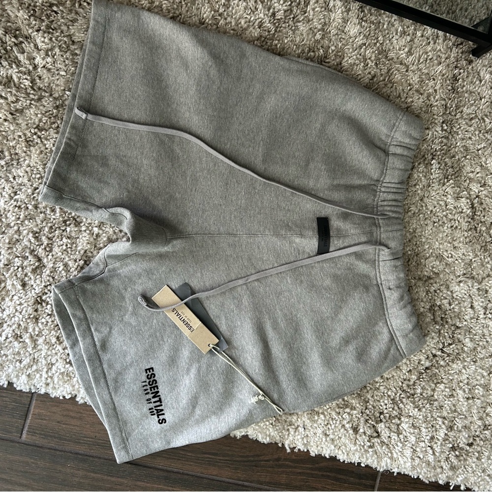 Essentials Gray Sweat Shorts